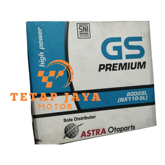 AKI GS ASTRA PREMIUM BASAH 80D26L NX1105L BERIKUT ISI AIR AKI ZUUR