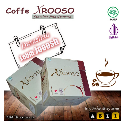 

Kopi XRooso Kopi Herbal 1 SACHET ORIGINAL 100%.