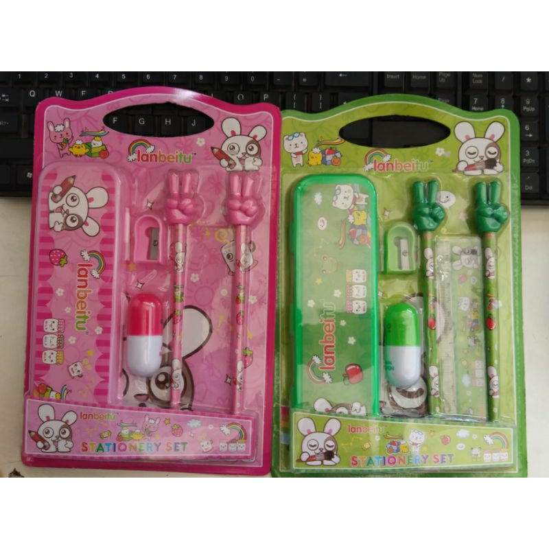 

set alat tulis anak 5in1