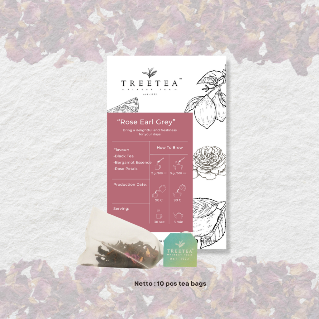 

ROSE EARL GREY - TreeTea Tea Bags Bergamout Flavour Teabags