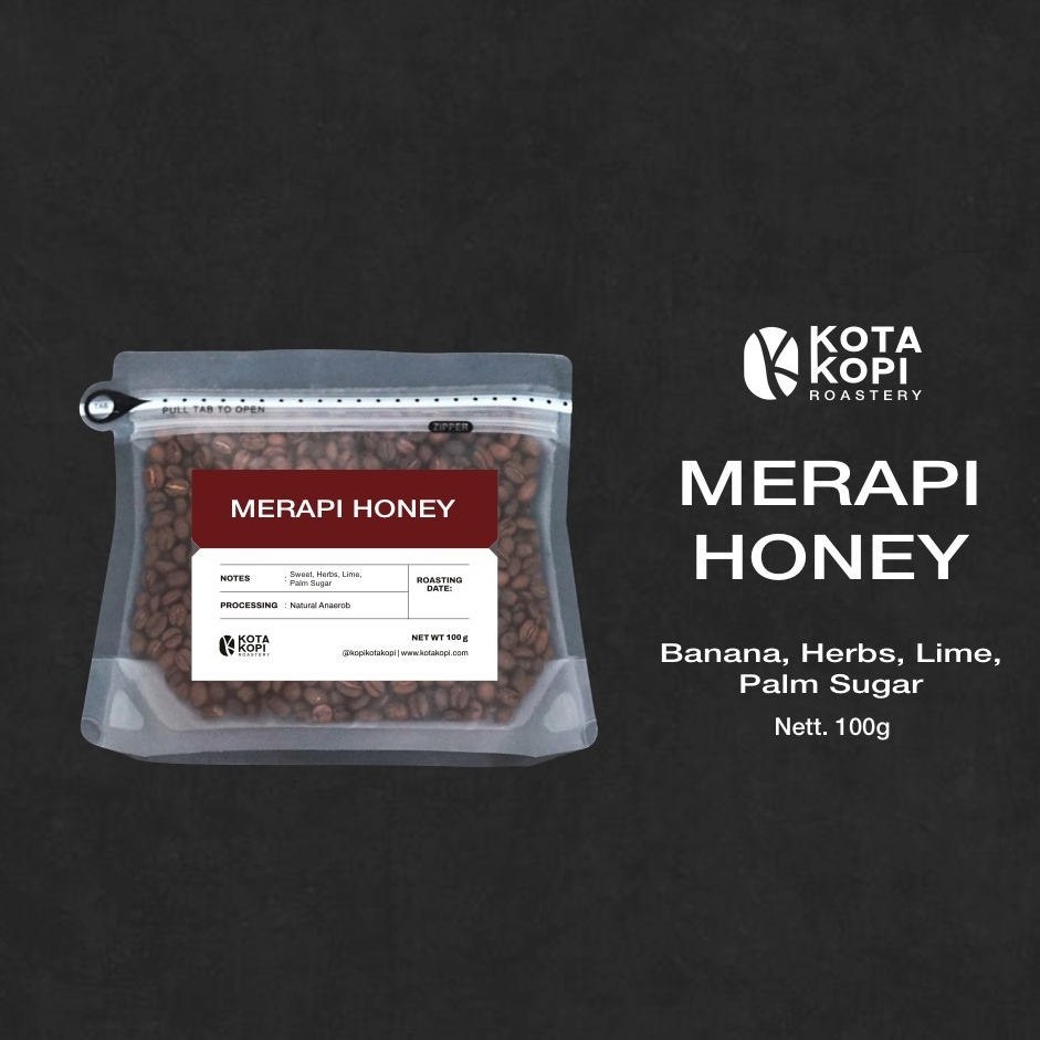 

Kota Kopi Roastery - Merapi Honey - Sunkist Biji Kopi Bubuk Single Origin 200 gram 100 gram 200g 100g