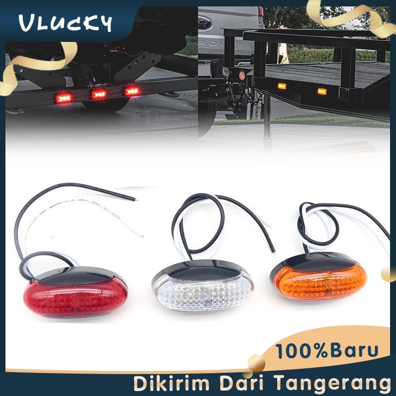 Isi 2 Anti Air Ulat Bulu Lampu Bak LED Side Samping Bak Aksesoris Mobil Truk 10-30 Volt