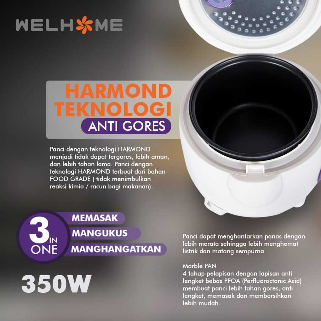 Rice Cooker Welhome / Magic Com Welhome Wrc-1211