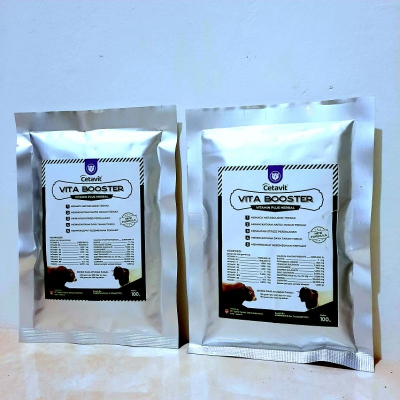 Vita Booster 100g suplemen tambahan untuk sapi kerbau kambing dan domba