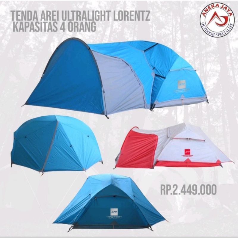 TENDA REI ULTRALIGHT LORENTZ KAPASITAS 4 ORANG