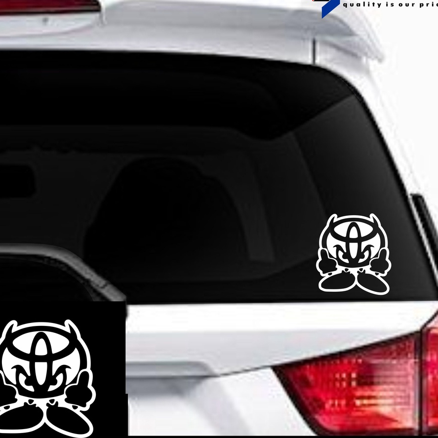 CUTTING STICKER MOBIL TOYOTA JDM 15CM STIKER KACA MOBIL KEREN STIKER MOBIL BERKUALITAS
