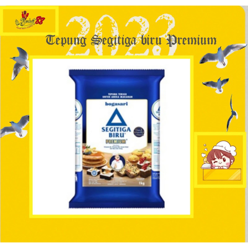 

Terigu Bogasari Segitiga Biru 1 kg Premium