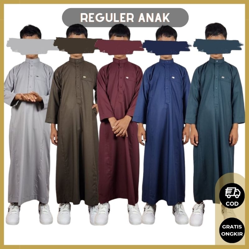 Jubah Al Raz Remaja Reguler Jubah Alraz Anak Katun Premium