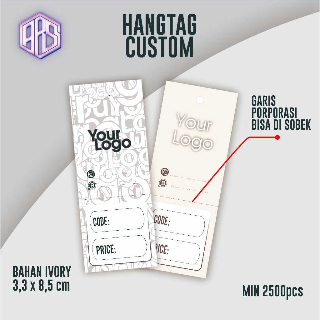 

Hangtag Custom 2500pcs