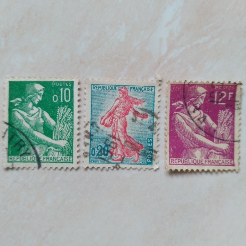 

Perangko Prangko Kuno Republique Francaise 3 Pcs 1957 1960 - YN974