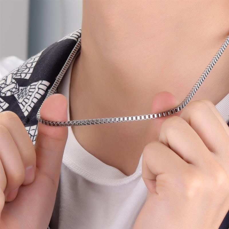 Cod Kalung Titanium Pria Terbaru Kalung Titanium Milano Kalung Pria Terlaris Kalung pria Model Terba