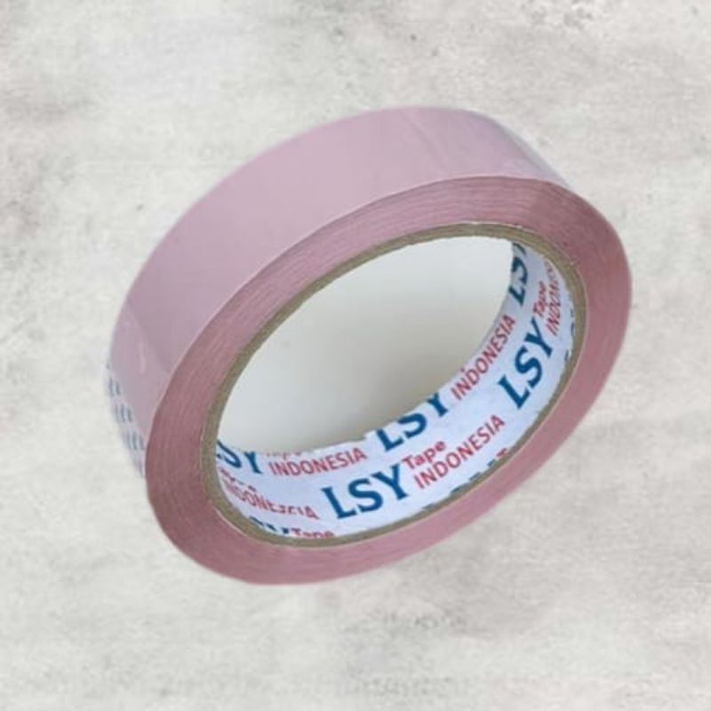 

LSY Lakban Pink 24mm x 80yard Full Lakan Warna Warni Ketebalan 50mic