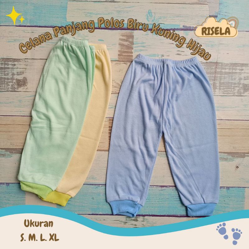 1 Lusin Celana Bayi Panjang Polos 0 3 Tahun Lembut