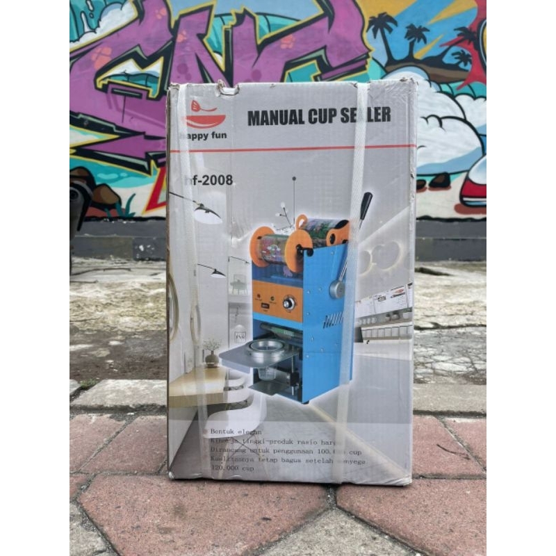 Mesin Pres Gelas Cup Sealer Nizen / happy fun Gelas Jumbo 22 Oz Cup Sealer Pres Gelas Plastik Nagako