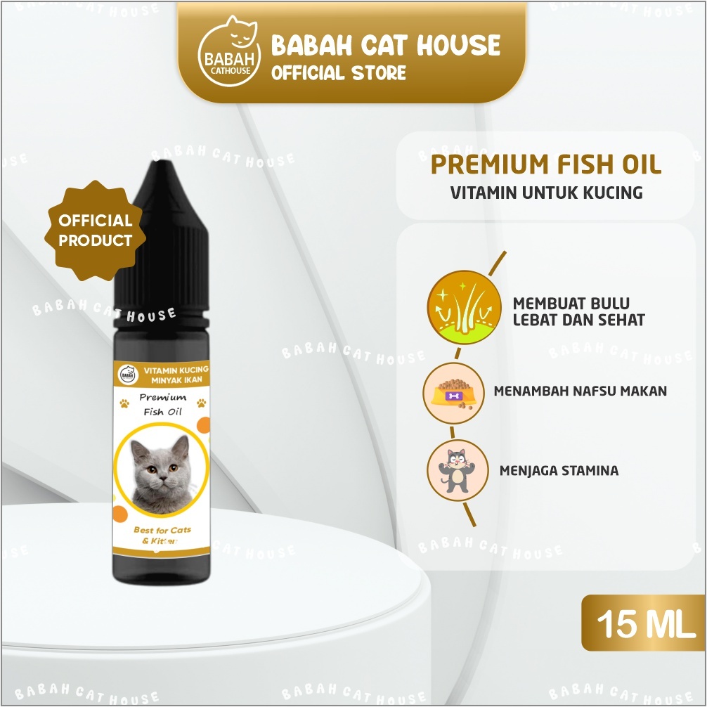 FISH OIL CAIR Minyak Ikan Untuk Kucing Anjing Vitamin Murah Vit Bulu Suplemen Hamil Menyusui Kitten 