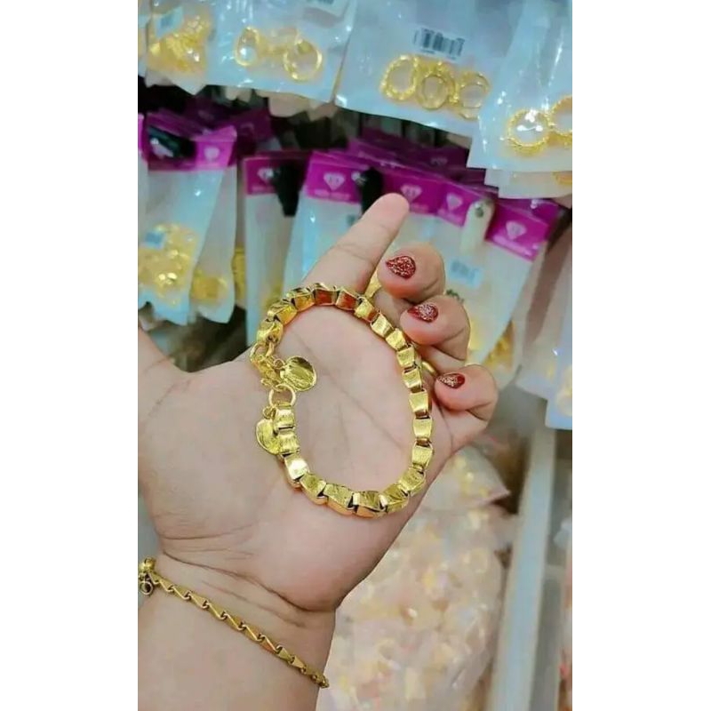 GELANG PADI 3 SUKU LAPIS EMAS 24k