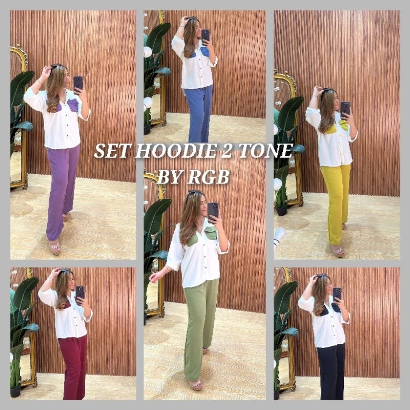 SETCEL HOODIE 2 TONE BY RGB//100% ORI RGB