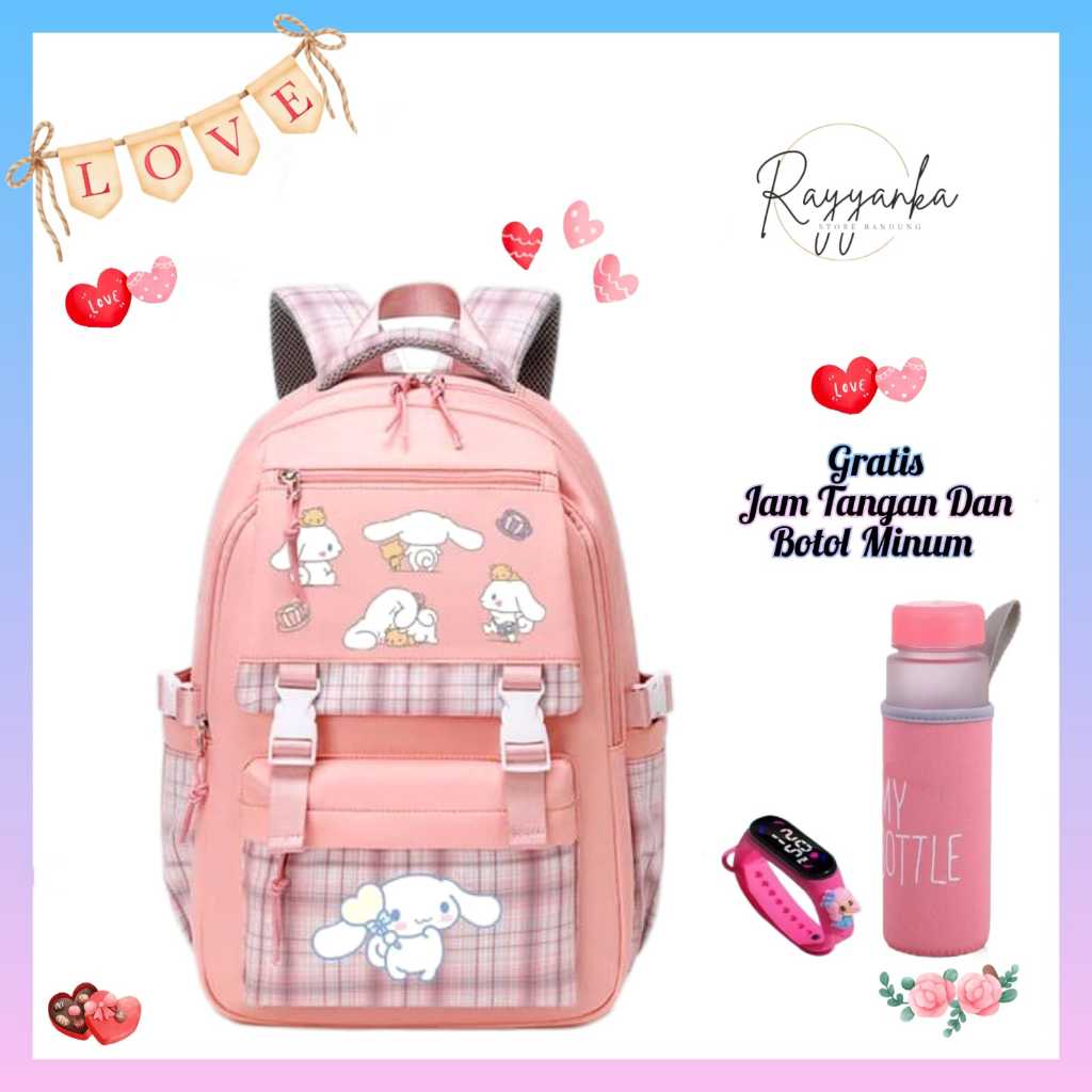 Tas Ransel Anak Perempuan Tas Sekolah Anak Sd SMP Bisa Bayar COD Motif Mini ChinaMor Gratis Jam & Bo