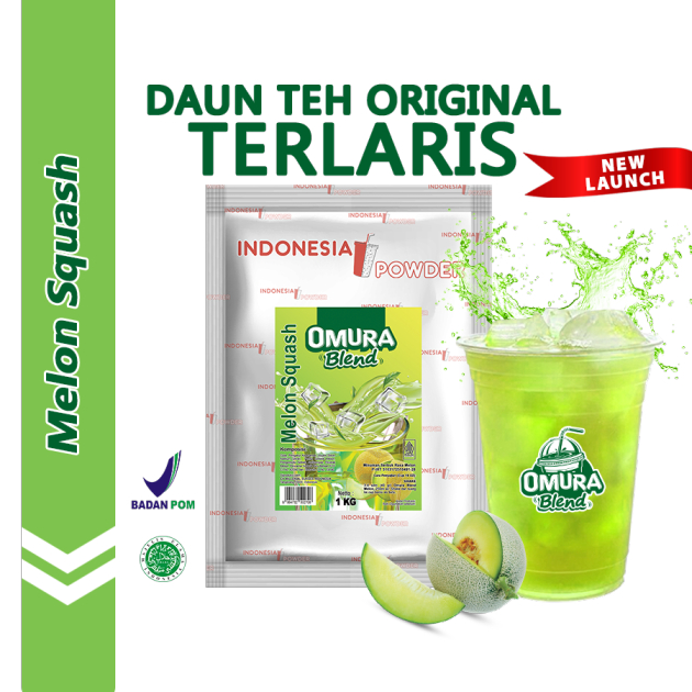 

OMURA Blend Bubuk Minuman Premium Rasa Melon Squash Tanpa Susu Powder Drink 1 Kg Omura Powder