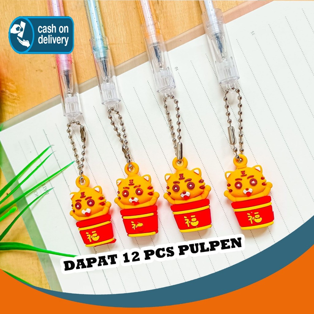 

SELUSIN (12 PCS) PULPEN GANTUNGAN MACAN SINCIA TIGER CHINESE NEW YEAR PEN PENA BOLPEN BOLPOIN LUCU ANAK ALAT TULIS KANTOR SEKOLAH MURAH TERMURAH COD