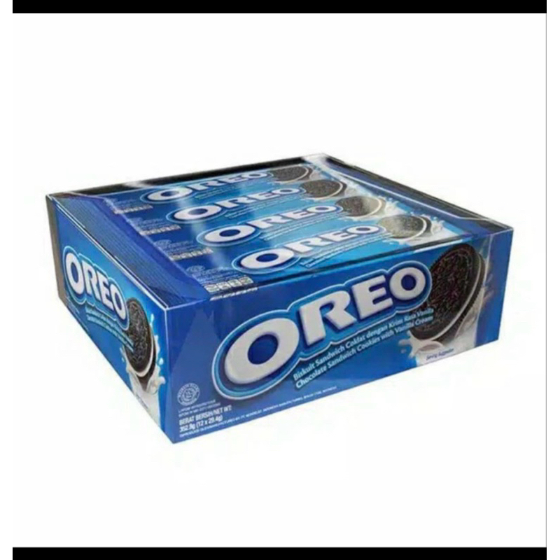 

Biskuit Oreo Krim Vanilla Box isi 12 pcs