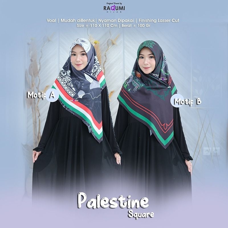 PALESTINE SQUARE // HIJAB SQUARE // HIJAB SEGIEMPAT // HIJAB MOTIF // SEGIEMPAT MOTIF // SQUARE MOTI