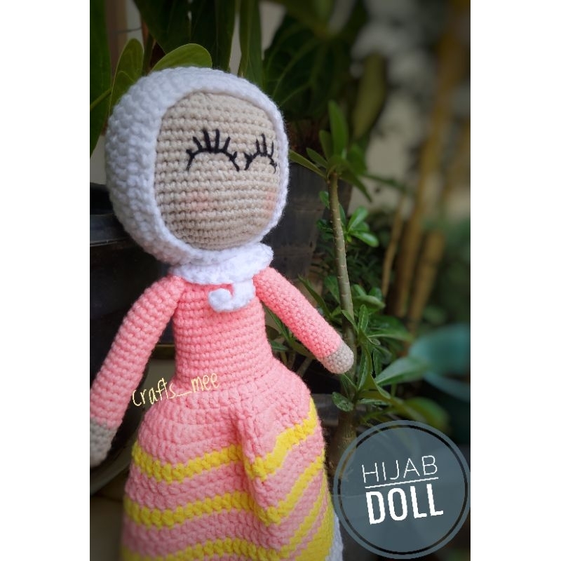 hijab doll boneka rajut hijab