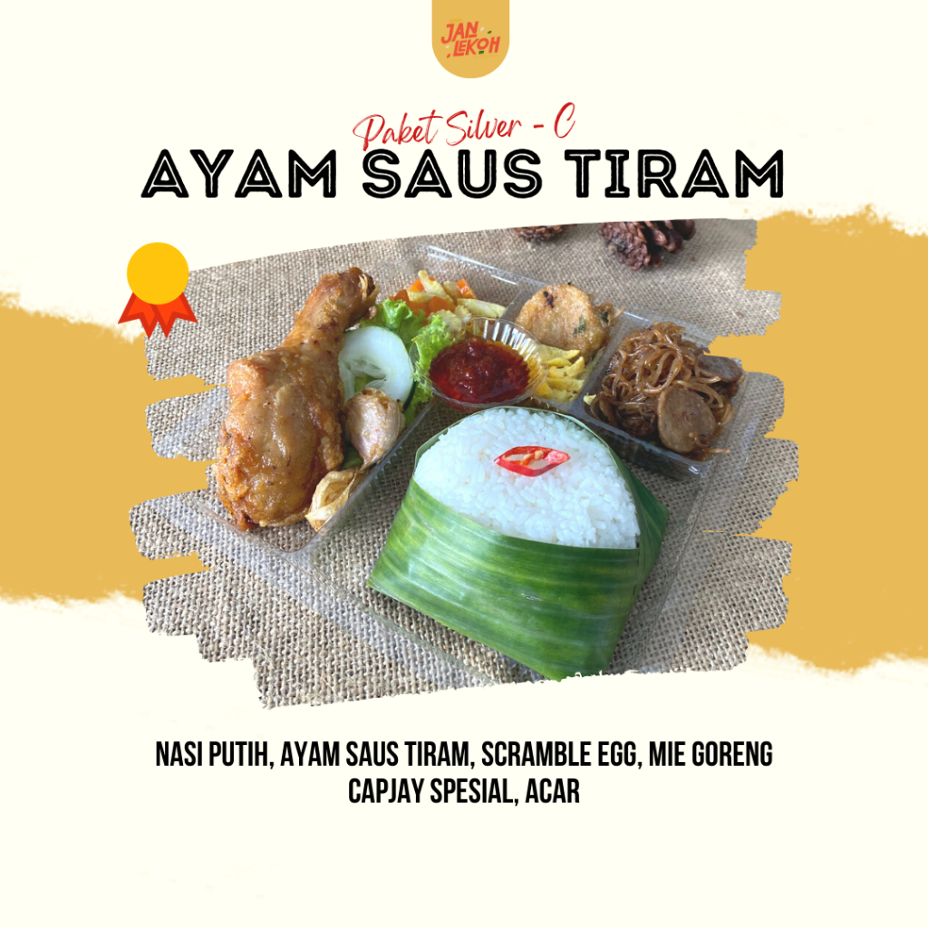 

NASI BOX JANLEKOH - PAKET SILVER - AYAM SAUS TIRAM