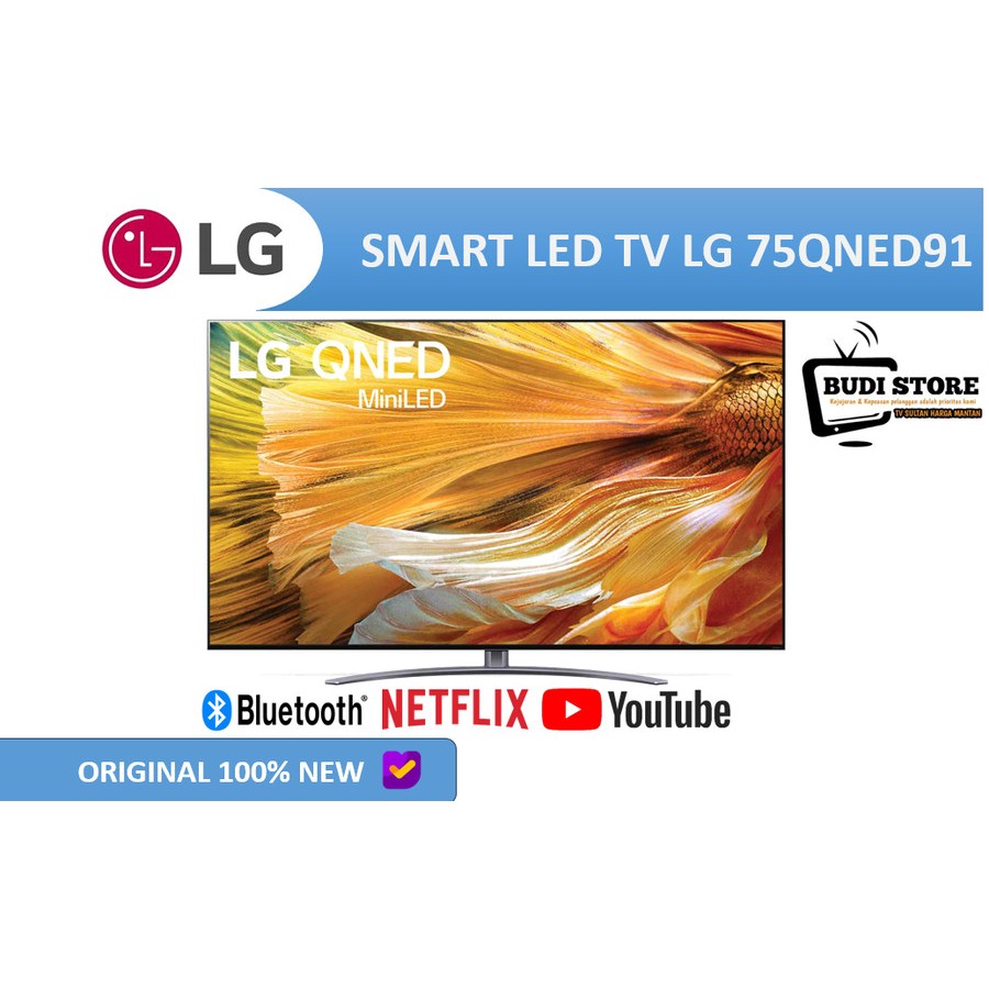 LED TV LG 75 INCH QNED 75QNED91 4K HDR SMART TV ORIGINAL NEW 100%