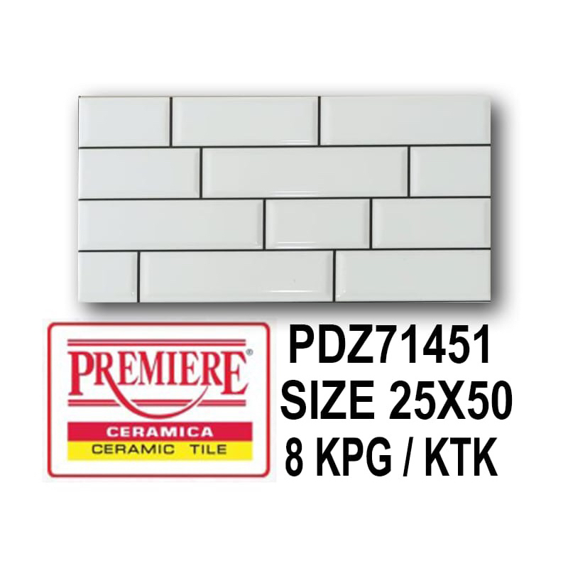 Keramik Dinding Dapur/Kamar Mandi Ukuran 25x50 | PDZ71451