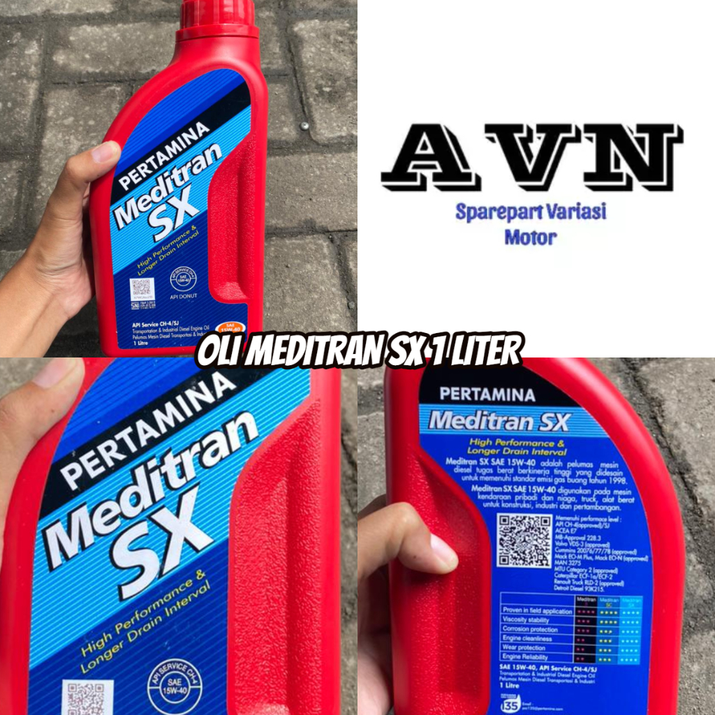 OLI MOBIL DAN MESIN DIESEL MEDITRAN SX 15W-40 1L || OLI MEDITRAN SX SAE 15W-40 1 LITER