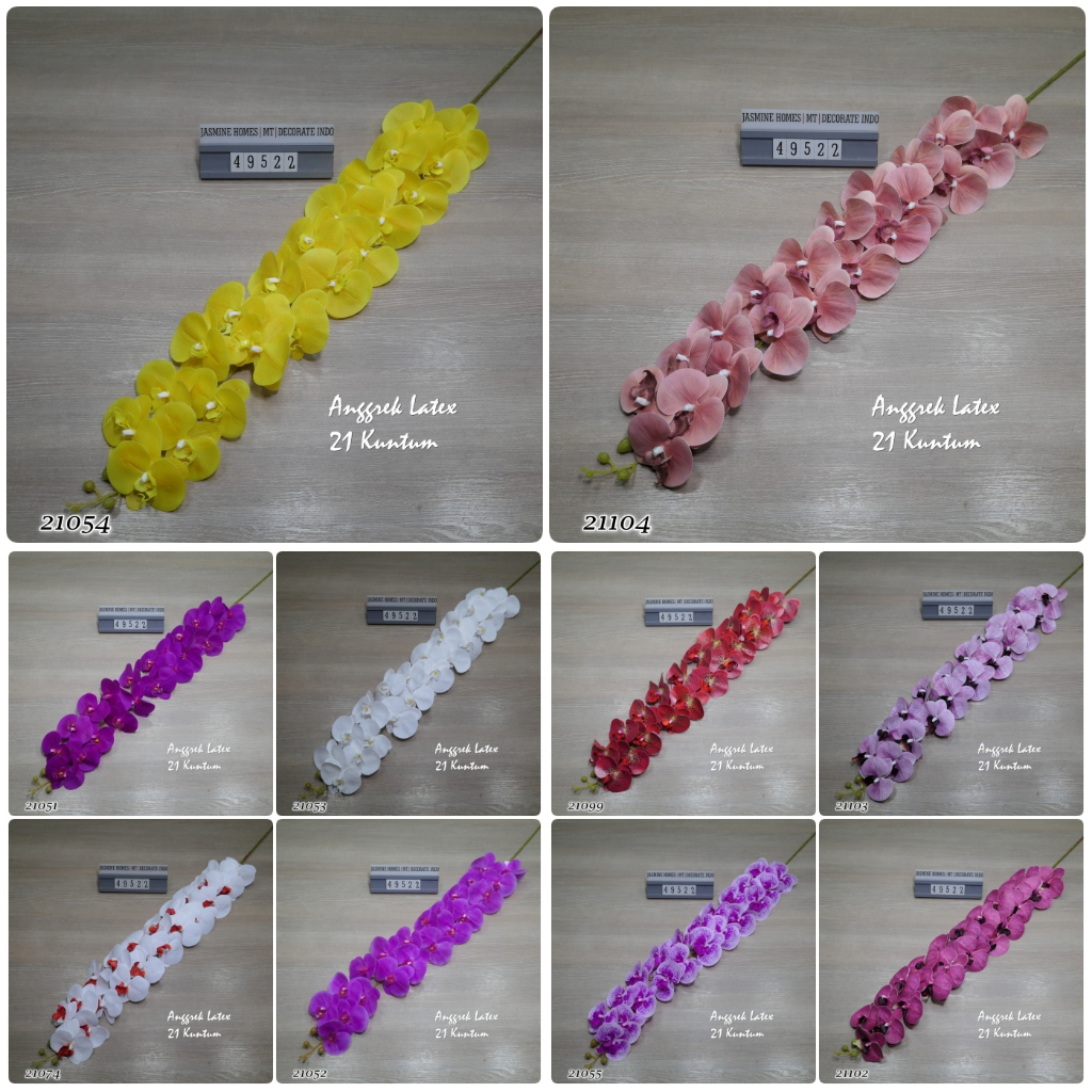Bunga Anggrek Latex 21Kuntum Panjang 49522