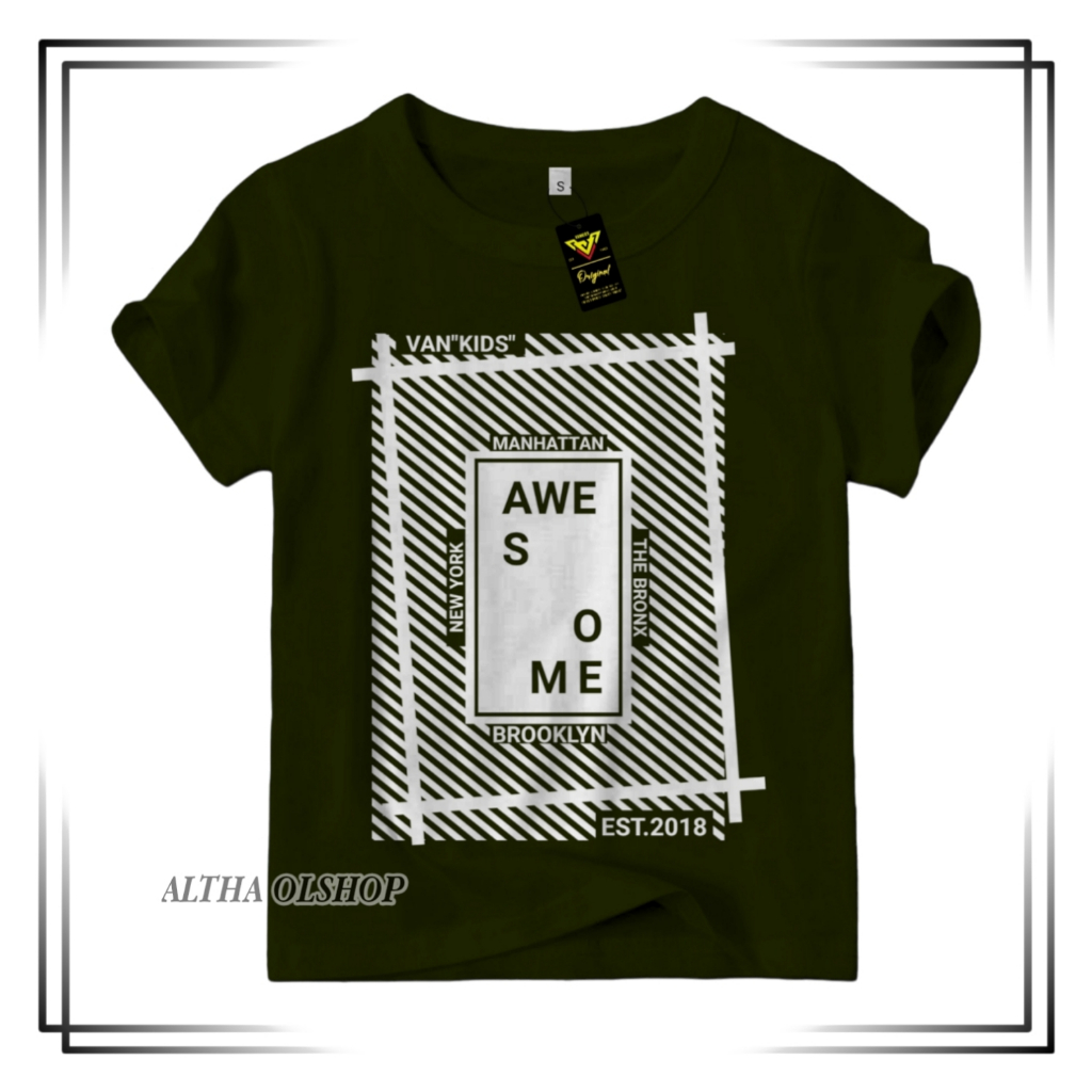 KAOS DISTRO ANAK LAKI LAKI VANKIDS ARMY || BAJU ANAK LAKI LAKI 1-10 TAHUN (COD)