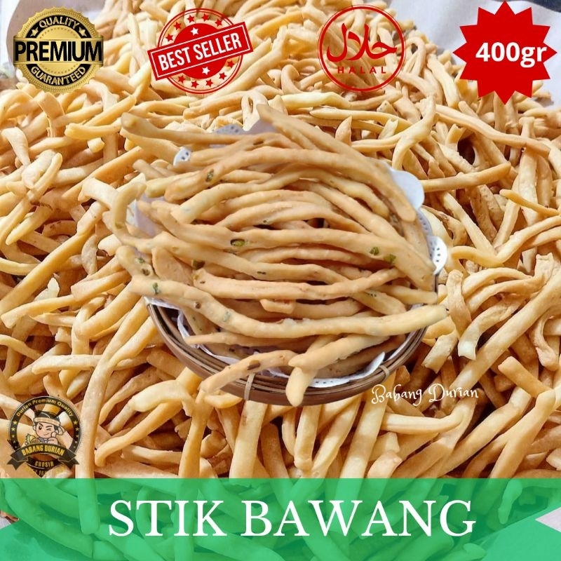 

STIK BAWANG 400GR TERBUAT DARI BAHAN-BAHAN PILIHAN RENYAH GURIH HALAL CEMILAN KELUARGA