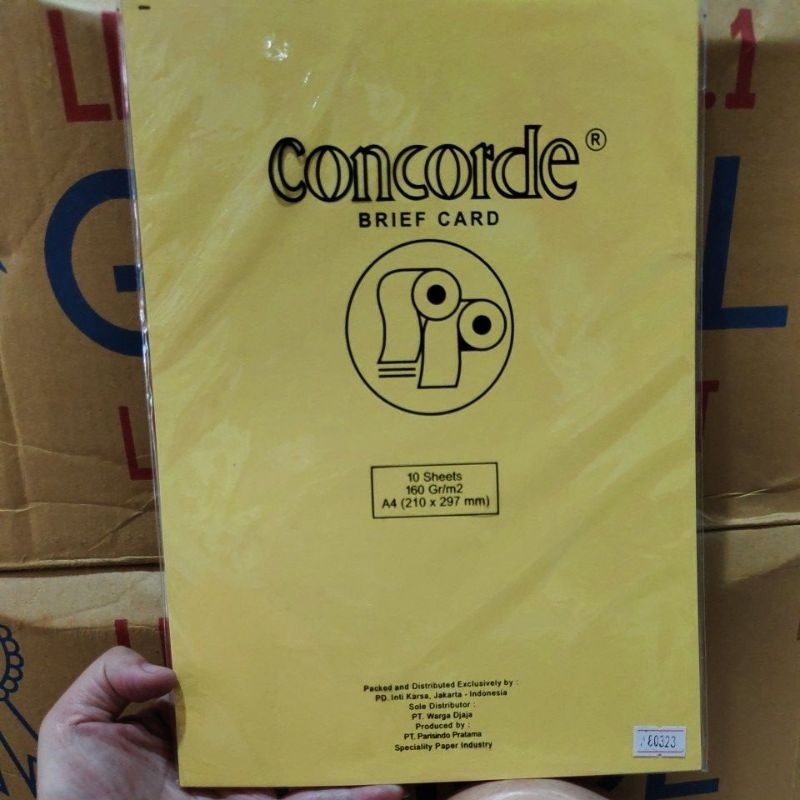 

( PER PACK ) KERTAS CONCORDE / BRIEF CARD / KERTAS PIAGAM A4 160 grm