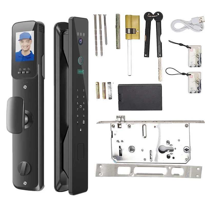 Smart Door Lock Kunci Pintu Rumah Fingerprint Password Key Card