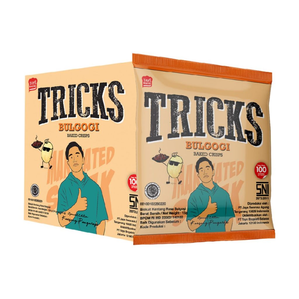 

Tricks Biskuit Kentang Potato Baked Chips 10pcs x 12gr Rasa Bulgogi