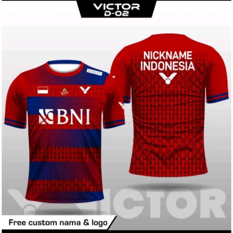 Jersey Badminton Jersey Bulutangkis Kaos Olahraga Kaos Jersey Badminton
