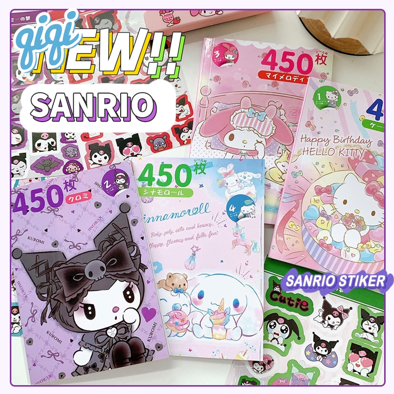

buku stiker san-rio /stiker san-rio 450pcs stiker kartun lucu/stiker aesthetic/sticker book - Qiqi Treasure