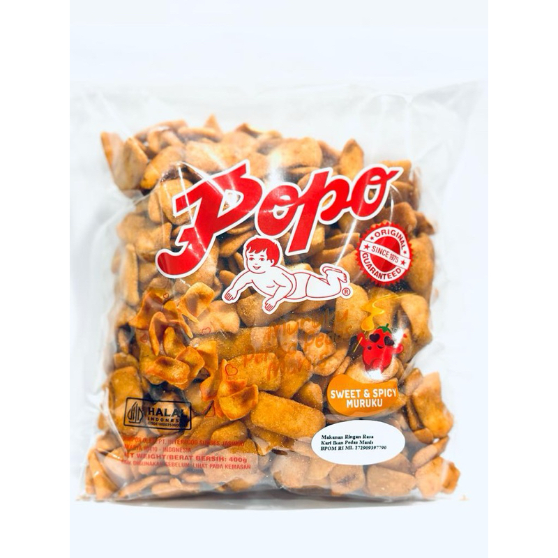 

Popo Muruku Sweet & Spicy 400g Makanan Ringan Rasa Kari Ikan Pedas Manis