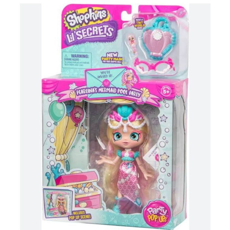 figure shopkins il secrets shoppies locket pearlina mermaid pool party pop ups