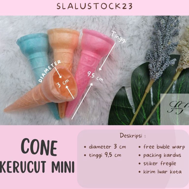 

MURAH LEBAY Cone Es Krim Lancip Diameter 3 cm Isi 4 pcs1 BALL