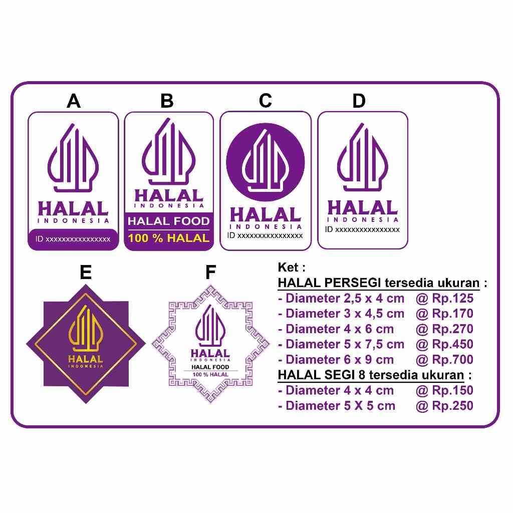 

STIKER HALAL FOOD DENGAN NOMOR ID RESTO TERDAFTAR