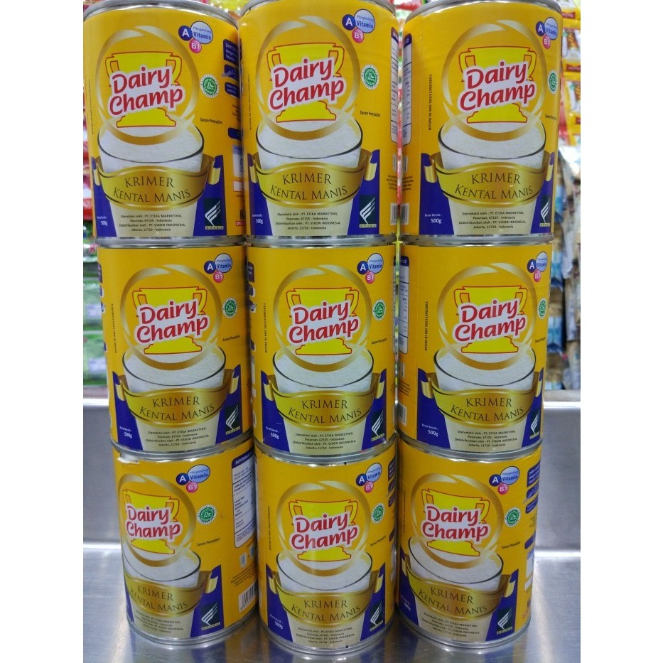 

Susu Krimer kental manis Dairy Champ 480gr / susu kental manis