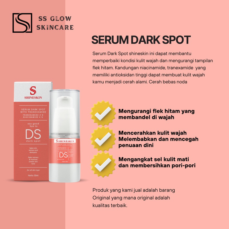 SHINESKIN SERUM DARK SPOT / SERUM FLEK HITAM / SERUM MELASMA