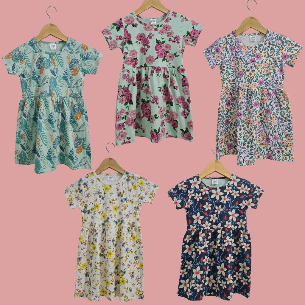 Kiabia - Dress Anak Perempuan Bahan Katun Rib Knit By Zad Kids