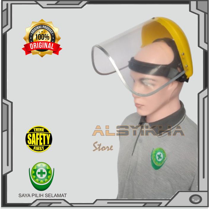 Face Shield Safety / Pelindung Wajah / Face Shield Kuning Gerinda