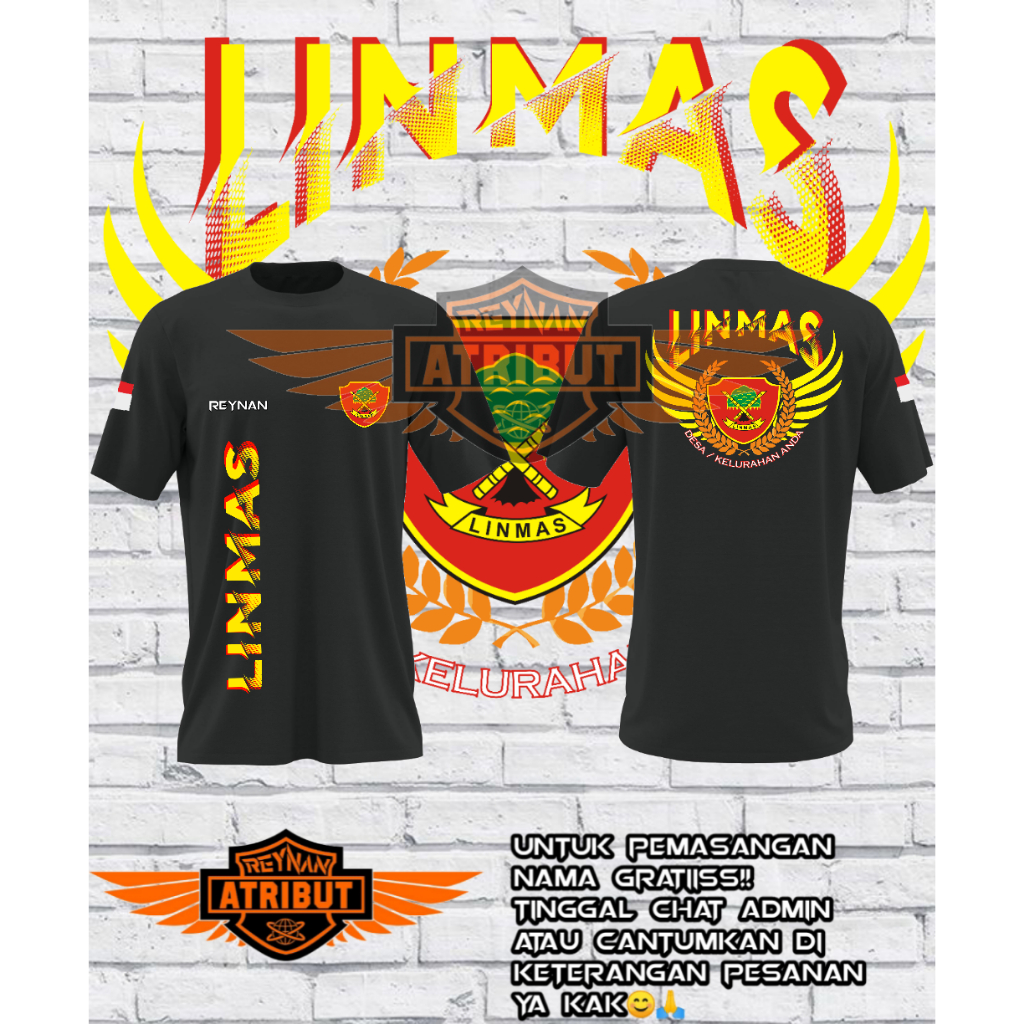 kaos linmas/ kaos lengan pendek linmas/ T-Shirt linmas baru