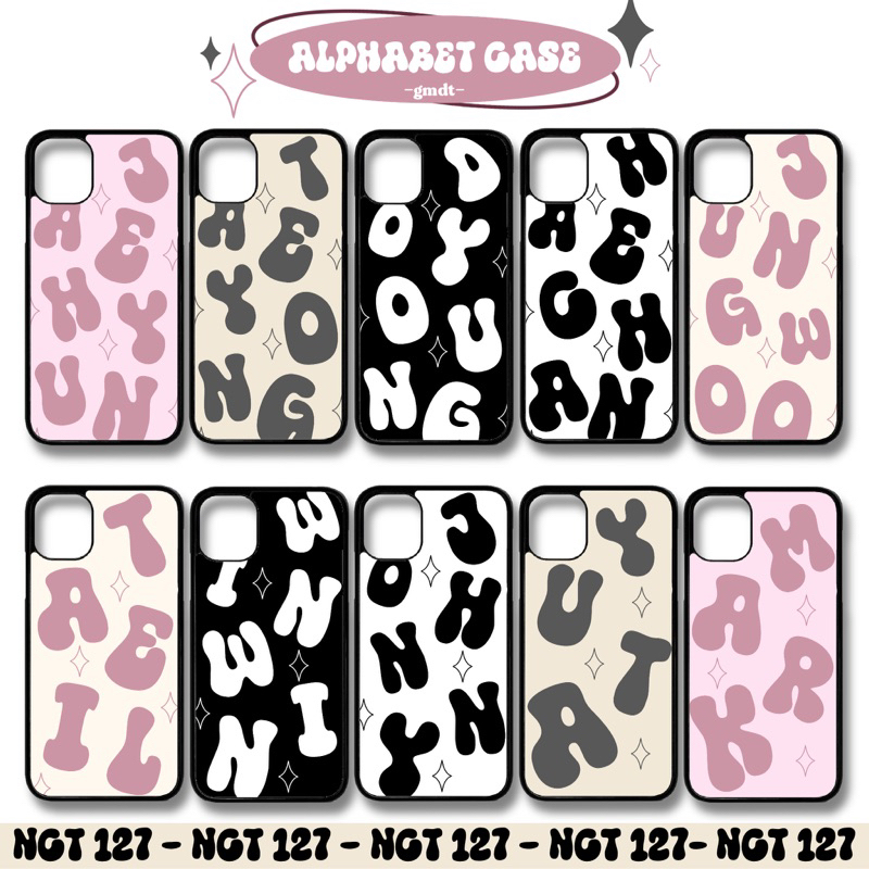 PRE ORDER Case HP Alphabet Aesthetic Estetik Korea Kpop NCT TXT Treasure BTS Case Huruf Casing Lucu