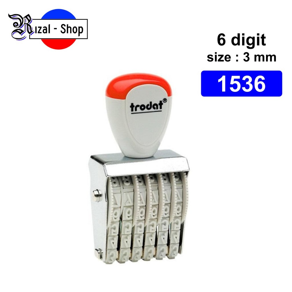 

Trodat Stempel Angka 6 digit 3 mm Manual 1536